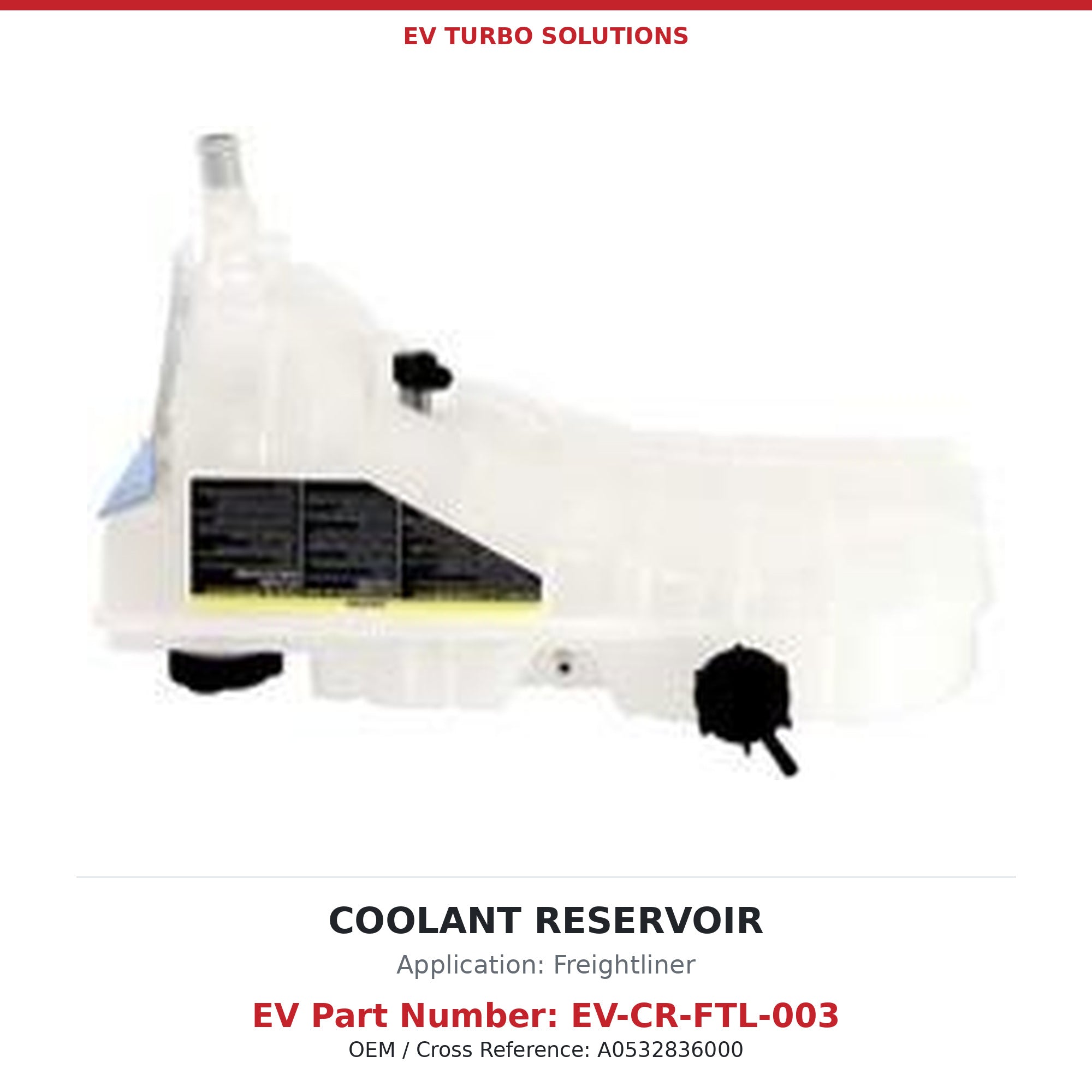 Coolant Reservoir Tank - Freightliner Cascadia 2018-2020