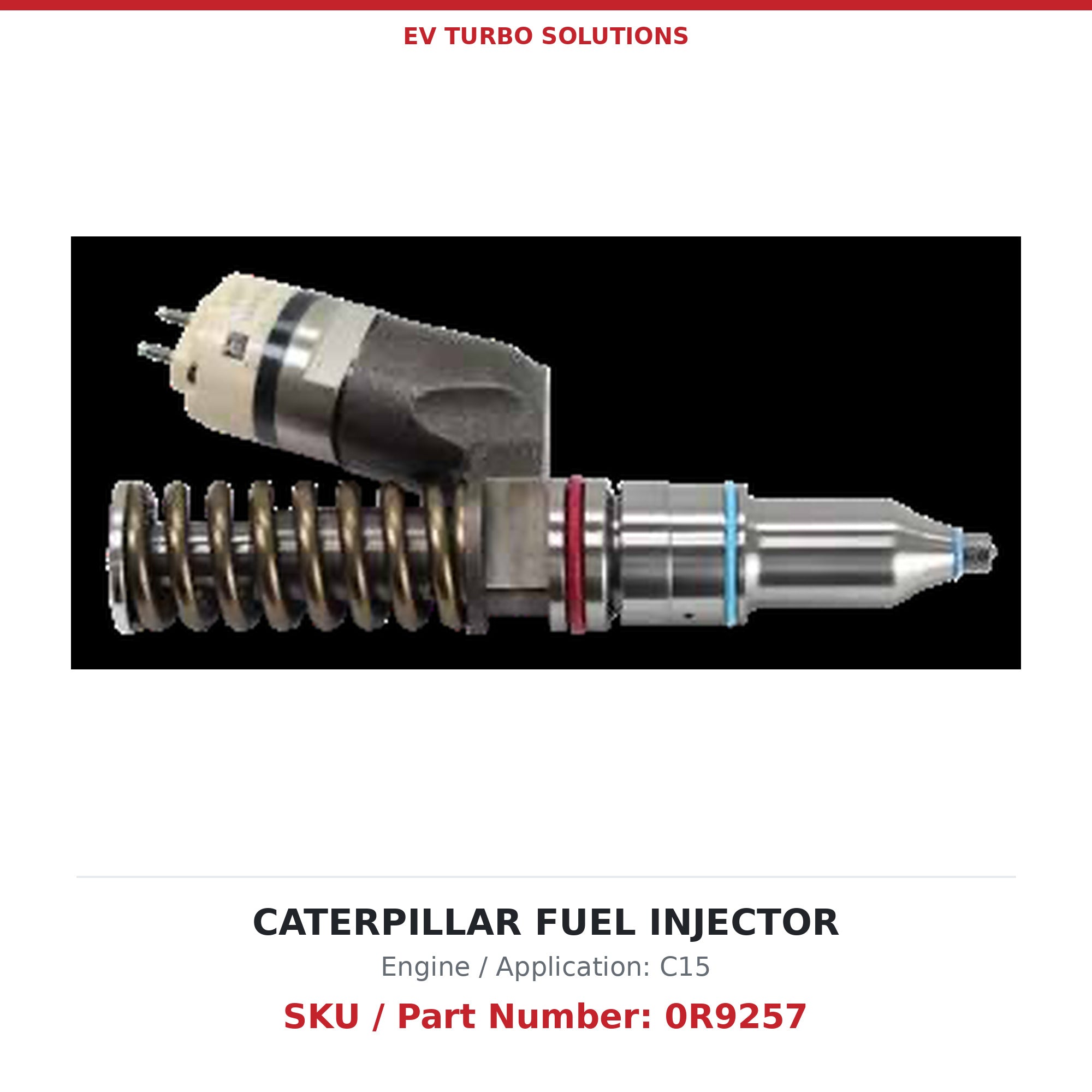 Caterpillar C15 0R9257 Remanufactured Fuel Injector