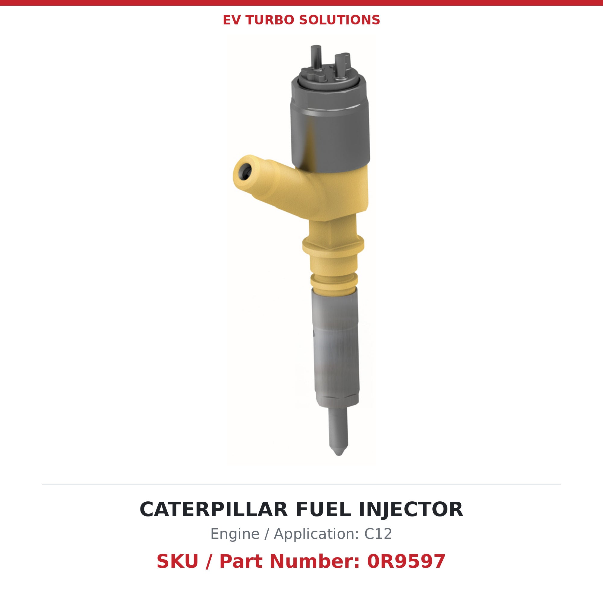Caterpillar C12 0R9597 Remanufactured Fuel Injector