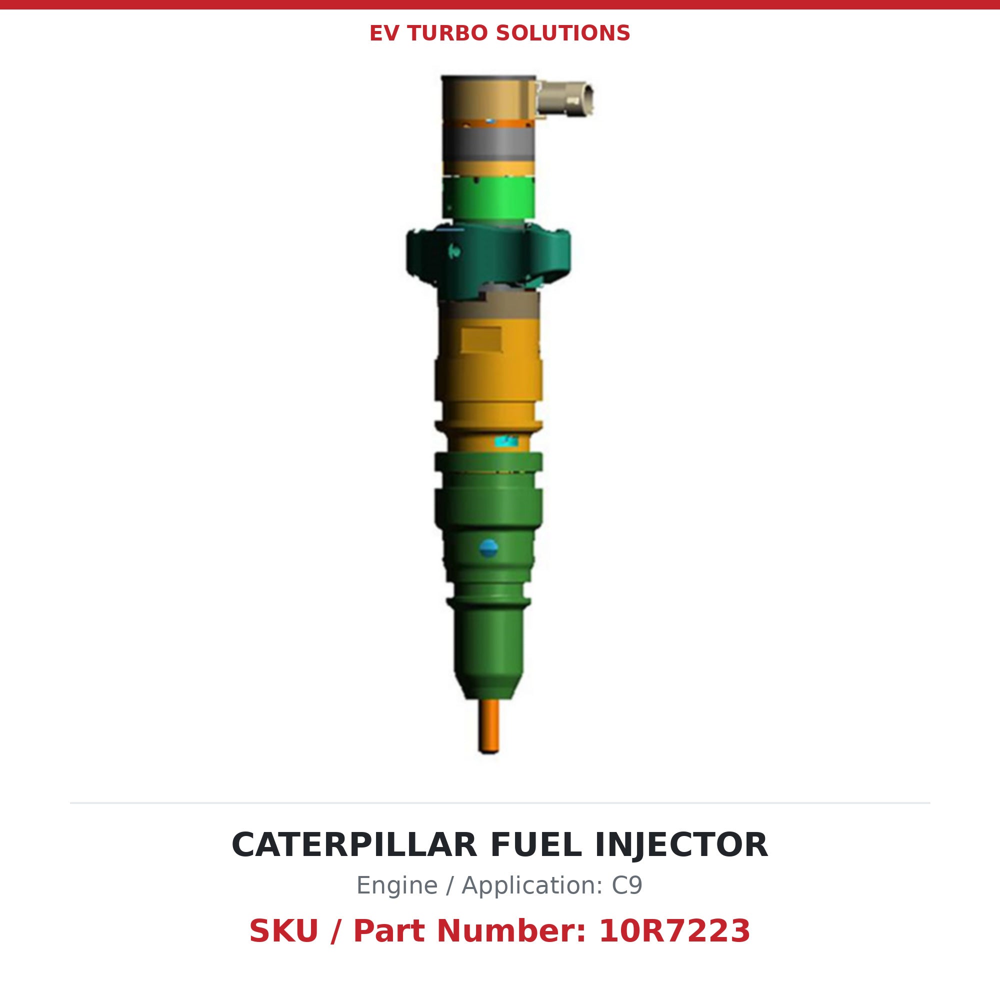 Caterpillar C9 10R7223 Remanufactured Fuel Injector