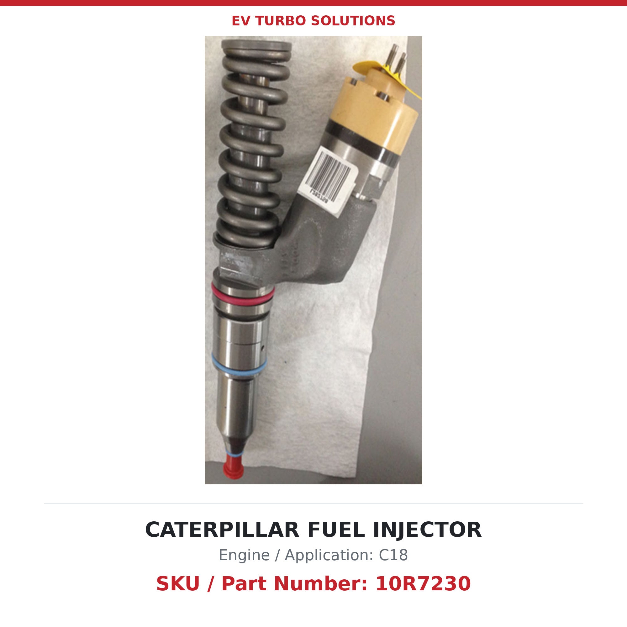 Caterpillar C18 10R7230 Remanufactured Fuel Injector