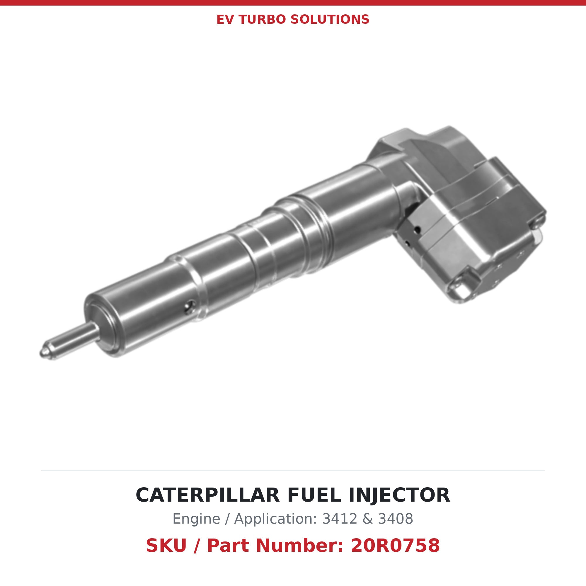 Caterpillar 3412 & 3408 20R0758 Remanufactured Fuel Injector