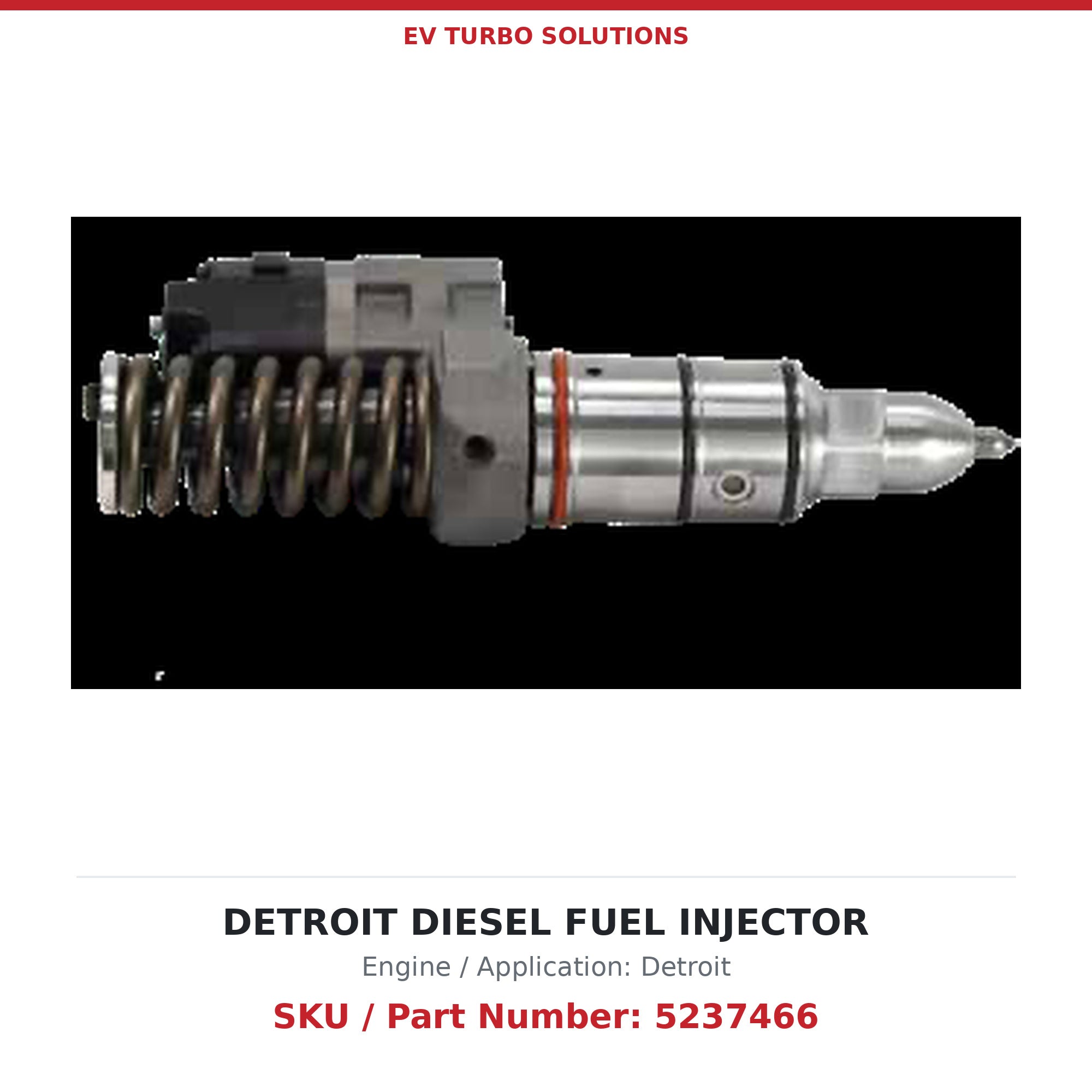 Detroit Diesel S60 5237466 Remanufactured Fuel Injector